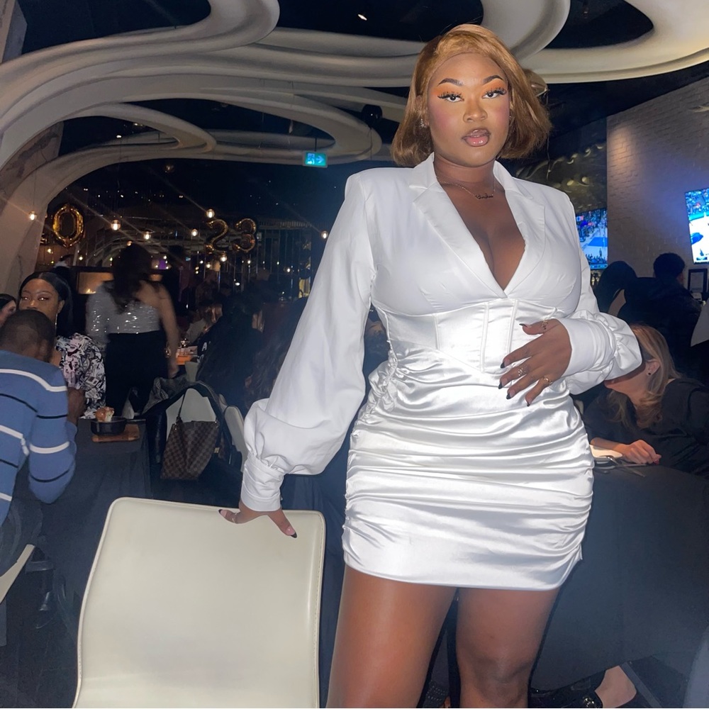 White casual dress